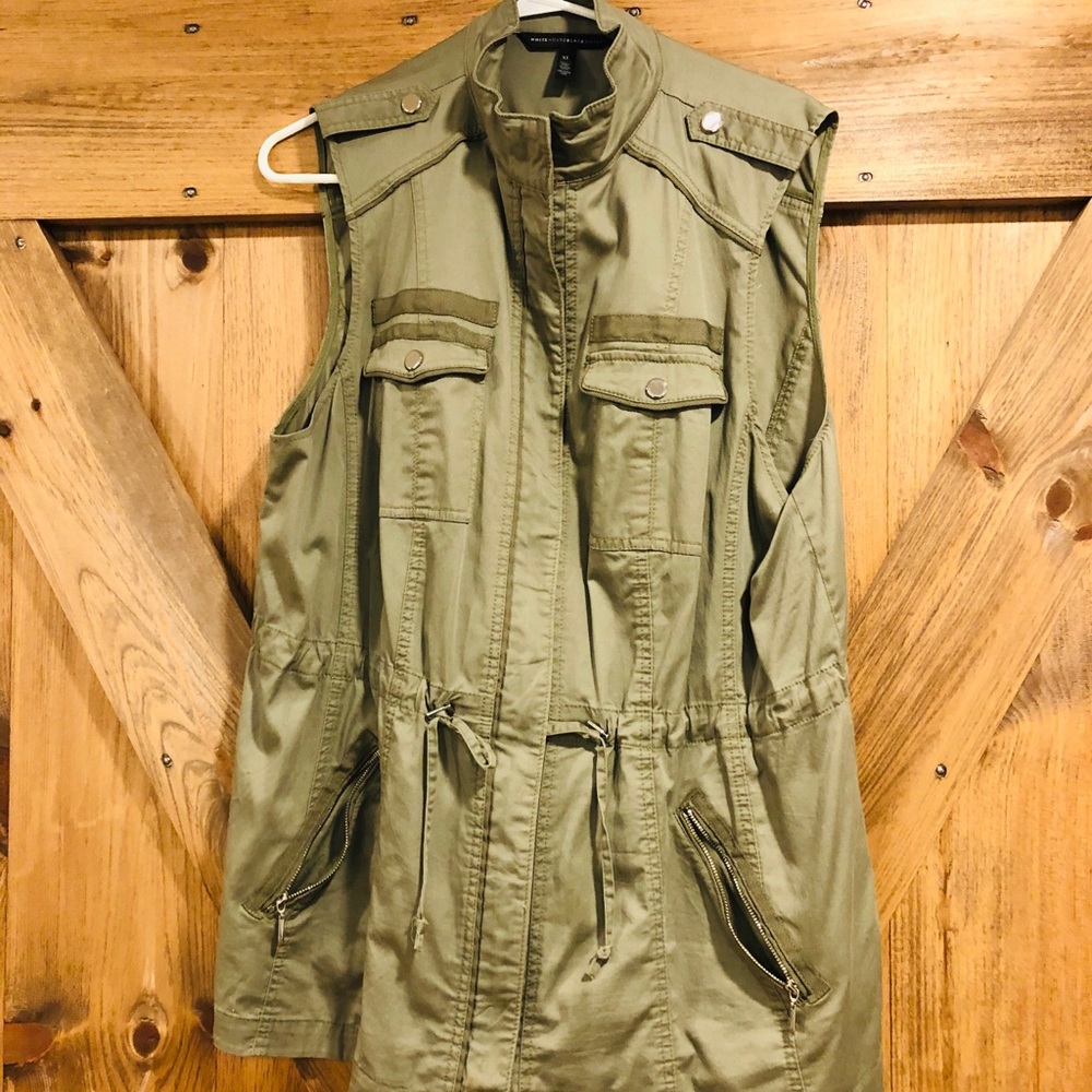 Green Cargo Vest - White House Black Market